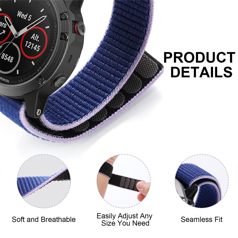 For Garmin Tactix 7 Pro Fenix 7X Fenix 6X Pro Stitching Watch Strap 26mm Adjustable Loop Nylon Wrist Band For Garmin Tactix 7 Pro Fenix 7X Fenix 6X Pro Stitching Watch Strap 26mm Adjustable Loop Nylon Wrist Band